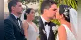Natalia Salas rompe en llanto al casarse con Sergio Coloma en emotiva boda religiosa