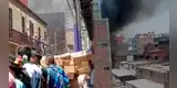 Reportan voraz incendio en almacén cerca a Gamarra en La Victoria: comerciantes lanzaron mercadería para evitar pérdidas