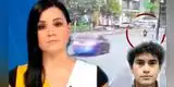 Cámara capta a periodista Marisel Linares en el lugar donde Adrián Villar atropelló a Lizeth Marzano