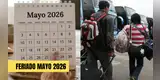 Feriados 2026 en Perú: confirman si habrá descanso largo en mayo y cuál es el único día no laborable