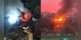 Voraz INCENDIO consumió almacén clandestino en Cercado de Lima: decenas de bomberos atendieron emergencia de código 3