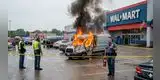 TERROR en Walmart | Vehículo se INCENDIÓ en el estacionamiento del supermercado: Autoridades revelaron las ÍNSÓLITAS CAUSAS