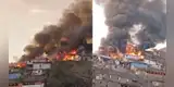 Fuerte incendio en Independencia: consume cerca de 10 viviendas y deja 4 heridos y familias damnificadas