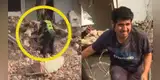Joven queda atrapado entre escombros de su hogar tras derrumbe de obra en la Av. Nicolás Ayllón: "Para sacar a los perros"