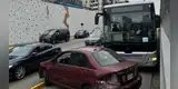 Accidente en Vía Expresa: conductor imprudente invade vía del Metropolitano y provoca fuerte choque