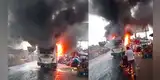 ¡URGENTE! Bus se incendia cerca de estación Caquetá y moviliza cuatro unidades de bomberos por emergencia
