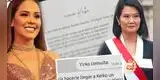 Sale a la luz CARTA de Karen Schwarz a Keiko Fujimori antes de mandarle PAQUETE y revelan intermediario: "En el cargo..."