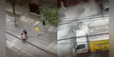 Surquillo: revelan INSÓLITO MOTIVO detrás de fuerte pelea entre cuatro hombres en calle residencial