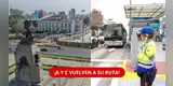 ¡YA VUELVEN A SU RUTA! Servicios A y C del Metropolitano RETOMAN recorrido tras obras en plaza Ramón Castilla