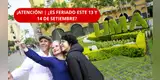 ¿Será FERIADO ESTE 13 Y 14 DE SETIEMBRE en Perú? ¡ATENCIÓN! Solo algunas regiones tendrán día libre | REVISA AQUÍ