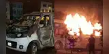 Tragedia en Los Olivos | Chofer pierde la vida mientras dormía tras brutal ataque incendiario dentro de su minivan