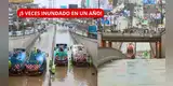 ¡QUINTA VEZ EN EL AÑO! Bypass Nueva Esperanza vuelve a INUNDARSE por llovizna y CIERRAN EL PASO en VMT | ¿HASTA CUÁNDO?