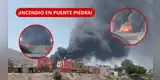 ÚLTIMO | ¡VORAZ INCENDIO en Puente Piedra! Fuego consume fábrica de PLÁSTICOS y moviliza a más de 15 unidades | VIDEO