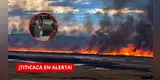 ¡ALERTA EN EL TITICACA! Incendio arrasa cerca de 200 HECTÁREAS de totorales y amenaza zona de Los Uros | ESTO se sabe