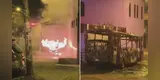 Santa Anita: incendian bus de transporte 'La 40' tras levantamiento del paro de transportistas