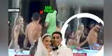 Captan a joven acariciando la espalda de Said Palao en una piscina en Argentina: Magaly Medina mostró nuevas imágenes