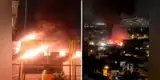 Voraz incendio consume fábrica textil y moviliza 18 unidades de bomberos en Surco