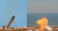 Imágenes del momento en que prototipo de cohete SpaceX explota al aterrizar.