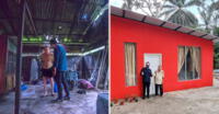 Hombre construye un hogar para un adulto mayor con discapacidad que vivía sin electricidad ni agua