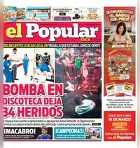 Edición Impresa - El Popular | Lima - Domingo 08 de Marzo del 2026
