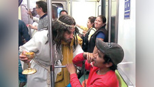 México: falso Cristo hace respetar asiento reservado en Metro