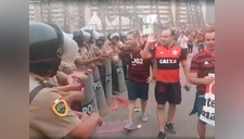 Hinchas del Flamengo agradecen cobertura policial en el estadio Monumental [VIDEO]