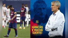 Barcelona oficializa salida de Quique Setién con singular mensaje: “¡Gracias y mucha suerte!” [FOTO]