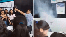 Profesor de química hace 'truco' en clase y experimento explota frente a sus alumnos [VIDEO]