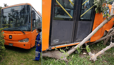 Independencia: Alimentador del Metropolitano se desvía e invade parque