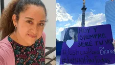 "¡Blanca Arellano, presente!": Familiar de mexicana realiza su primera marcha tras el asesinato de su tía