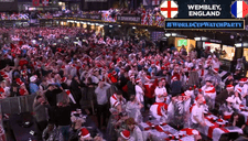 Así lamentaron hinchas ingleses en Wembley al penal errado de Harry Kane