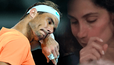 Esposa de Rafael Nadal llora al ver que tenista español es eliminado en segunda ronda del AO