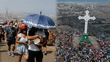 Miles de personas suben al cerro San Cristóbal en el distrito del Rímac en Viernes Santo