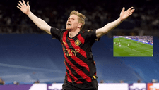 Kevin De Bruyne de un fuerte remate anotó el empate en el Santiago Bernabéu