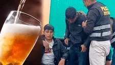 Huancayo: vigilantes roban varias cajas de cerveza de un concierto y policía los detiene tomando