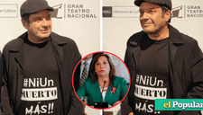 Lucho Cáceres luce polo con frase “Ni un muerto más” por fallecidos en marchas contra Dina Boluarte