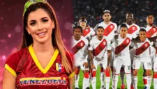 Korina Rivadeneira se pone la vinotinto frente a la selección peruana: "Hoy me visto de Venezuela"