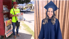 "Me siento tan orgullosa": joven vendedora de periódicos cumple su meta de graduarse como abogada