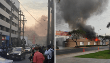 Surco: gigantesco incendio se registró cerca a la clínica San Pablo