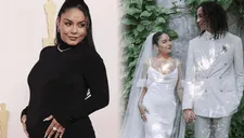 Vanessa Hudgens anuncia su embarazo con Cole Tucker en su presentación en la alfombra roja de los Premios Oscar 2024