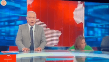 Alvina Ruiz sufre APARATOSA caída EN VIVO en el set de América Noticias: ¿Qué inesperada reacción tuvo Gunter Rave?