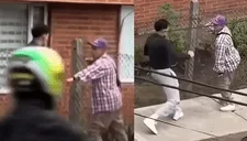 Ladrón pensó que su víctima no podría escapar de robo y termina ‘NOQUEADO’: cámara lo revela