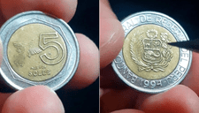 ¡Sorprendente! Moneda de S/5 más buscada en el Perú: Mira AQUÍ cuánto es su valor en el mercado