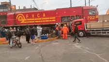 Cercado de Lima: Camión es embestido por tren de carga tras intentar ganarle el paso