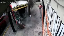 Accidente en Avenida Brasil: video capta momento cuando bus mata a 1 persona contra un poste