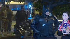 Batman sale de su baticueva para patrullar las calles de Lima por la Parada Militar 2024: “Estamos vigilando”