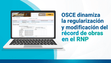 OSCE dinamiza la regularización del récord de obras en el RNP