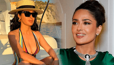 Salma Hayek impacta al celebra sus 58 años bailando al ritmo de Carlos Vives en un exclusivo yate