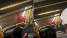 ‘Spider-Man’ no encuentra asiento en el Metropolitano y se 'pega' al techo: “Se acabó la telaraña”