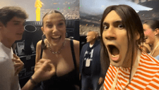 Hijo de Alfredo Benavides conoce a Millie Bobby Brown en concierto de Sabrina Carpenter y se vuelve viral